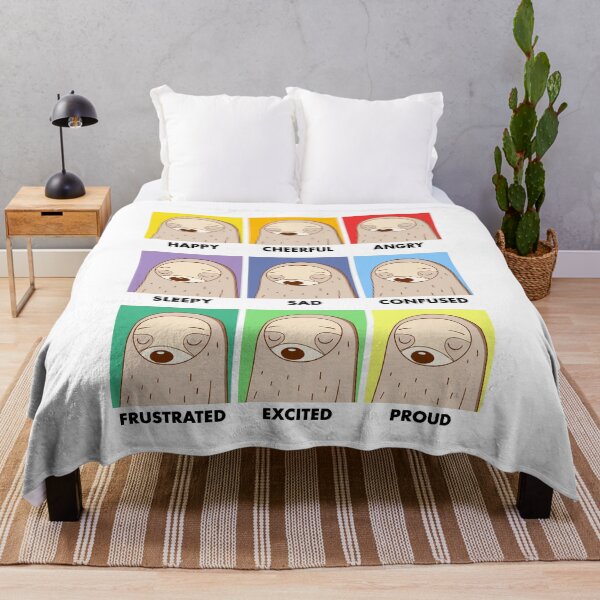 Item preview, 9 Moods, 1 Sloth Face – Funny Kawaii Design - Black Text designed and sold by NiceHatHarry.