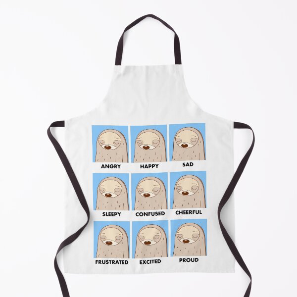 Item preview, 9 Moods, 1 Sloth Face – Funny Kawaii Design - Black Text designed and sold by NiceHatHarry.