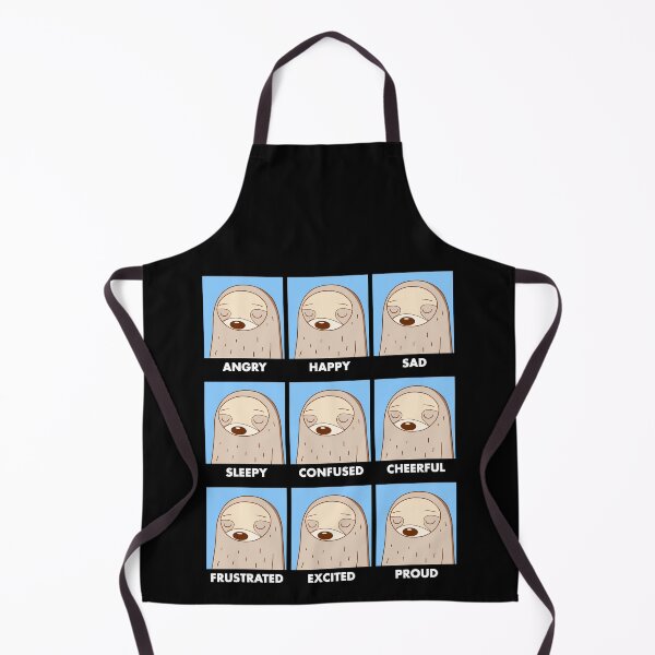 Item preview, 9 Moods, 1 Sloth Face – Funny Kawaii Design - White Text designed and sold by NiceHatHarry.