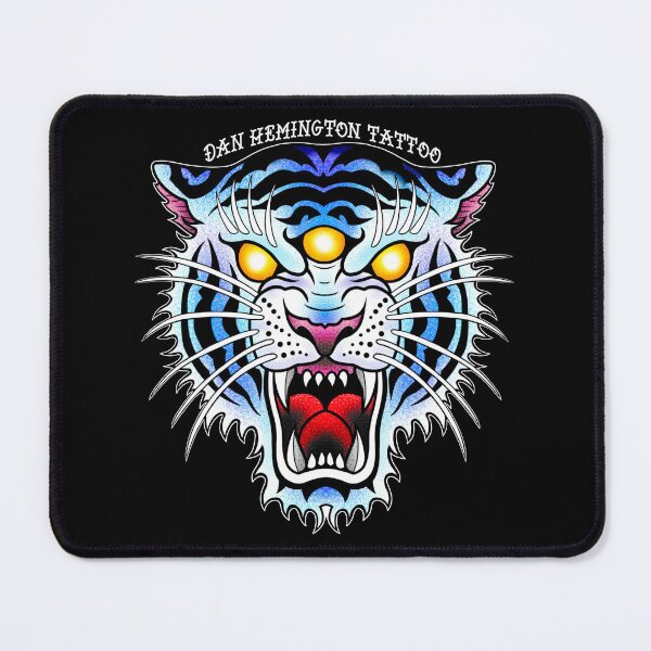 Item preview, Blue 3 eyed tiger face designed and sold by DH-Tattoo.