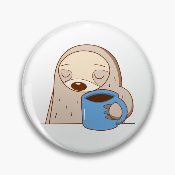 Item preview, Kawaii Sloth with a Coffee Cup designed and sold by NiceHatHarry.