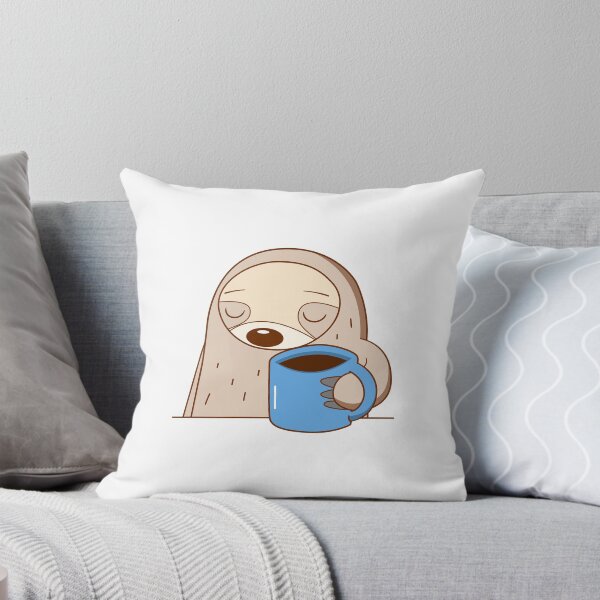Item preview, Kawaii Sloth with a Coffee Cup designed and sold by NiceHatHarry.