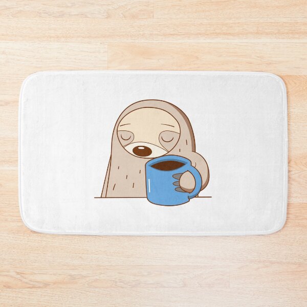 Item preview, Kawaii Sloth with a Coffee Cup designed and sold by NiceHatHarry.