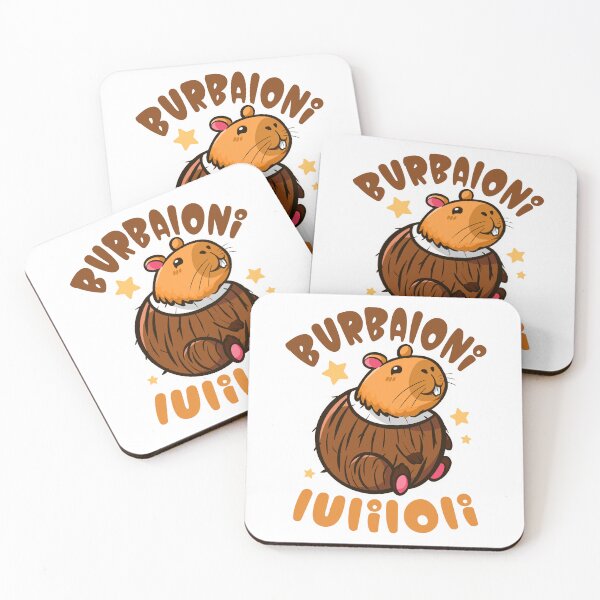Item preview, Burbaloni Luliloli – Cute Capybara with Coconut Italian Brainrot  designed and sold by EmeraldeaArt.