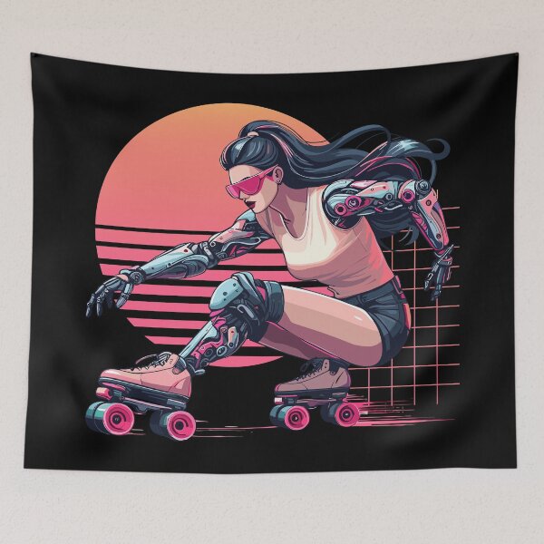 Item preview, Cybernetic Rollergirl - Cyberpunk designed and sold by RaceDayRags.