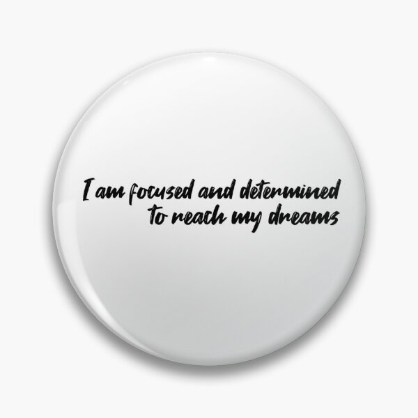 Item preview, I Am Focused and Determined to Reach My Dreams – Affirmation – Vision Typography Design designed and sold by Camila  Ardila.