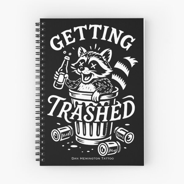 Item preview, Getting trashed drunk racoon designed and sold by DH-Tattoo.