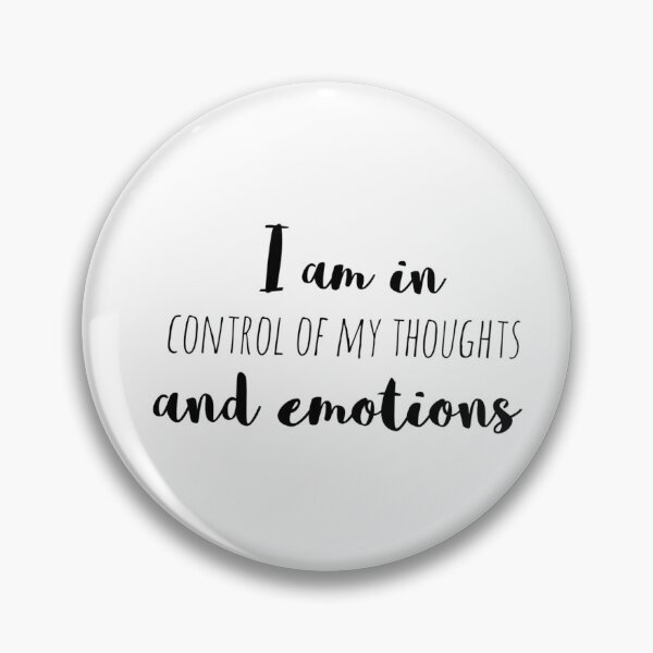 Item preview, I Am in Control of My Thoughts and Emotions – Affirmation – Empowered Mind Typography Design designed and sold by Camila  Ardila.