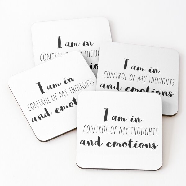 Item preview, I Am in Control of My Thoughts and Emotions – Affirmation – Empowered Mind Typography Design designed and sold by Camila  Ardila.