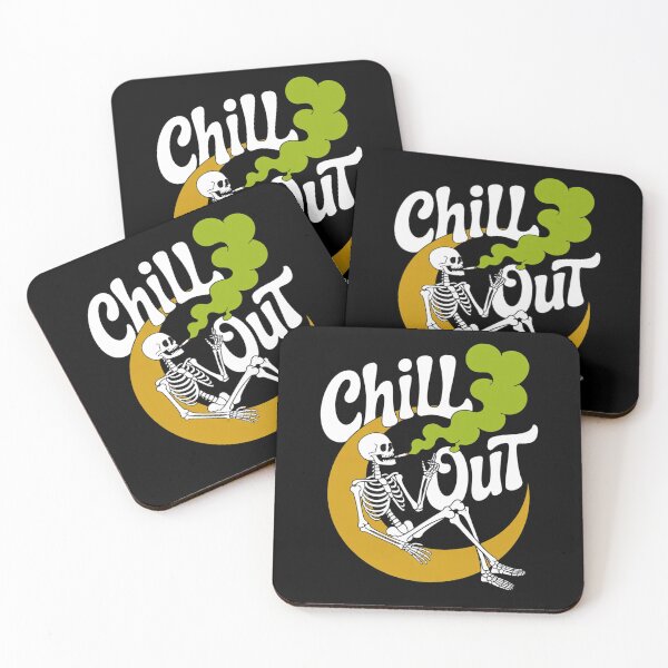 Item preview, Chill Out Skull – Relaxed Skeleton Vibes designed and sold by martin max.