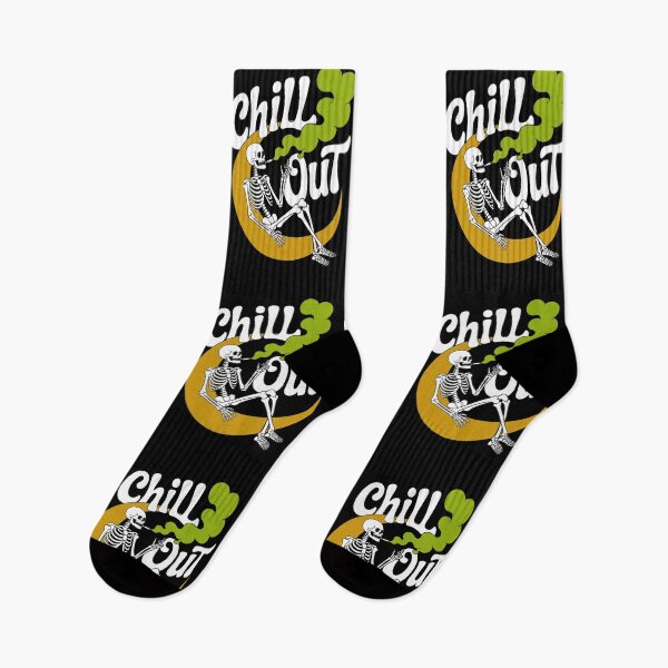 Item preview, Chill Out Skull – Relaxed Skeleton Vibes designed and sold by martin max.