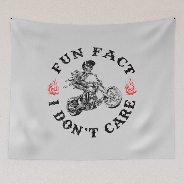 Item preview, Fun Fact I Don't Care Funny Skeleton Sarcastic  designed and sold by gear-posters.