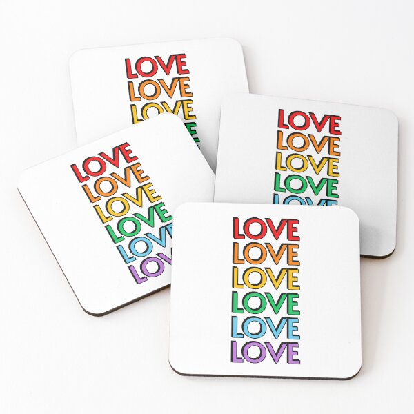 Item preview, Love 6 rainbow colors gay pride LGBTQ designed and sold by Inspirationmotivation.