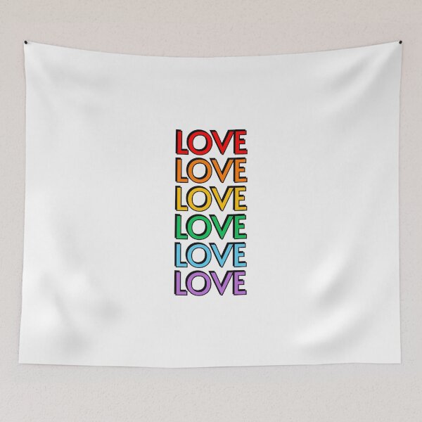 Item preview, Love 6 rainbow colors gay pride LGBTQ designed and sold by Inspirationmotivation.