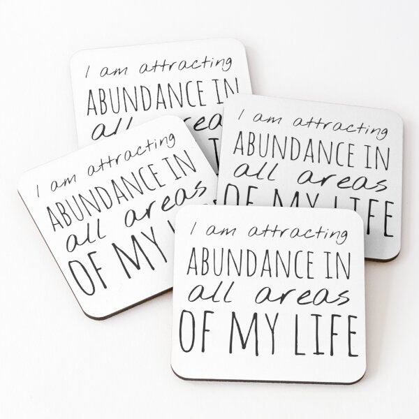 Item preview, I Am Attracting Abundance in All Areas – Affirmation – Overflow Typography Design designed and sold by Camila  Ardila.