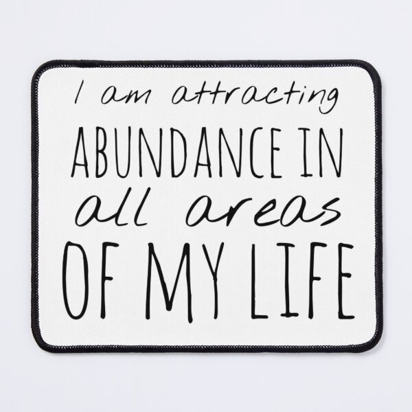 Item preview, I Am Attracting Abundance in All Areas – Affirmation – Overflow Typography Design designed and sold by Camila  Ardila.