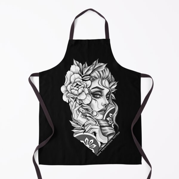 Item preview, Neo-trad hairdresser woman designed and sold by DH-Tattoo.