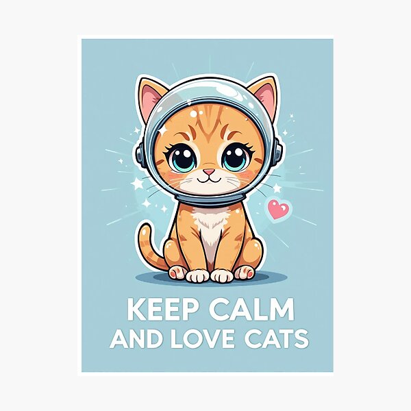 Item preview, KEEP CALM AND LOVE CATS Poster designed and sold by tasmin-shop.