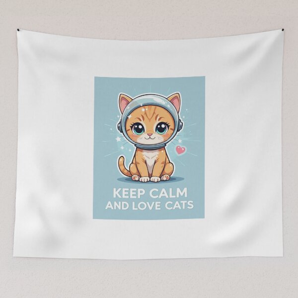 Item preview, KEEP CALM AND LOVE CATS Poster designed and sold by tasmin-shop.