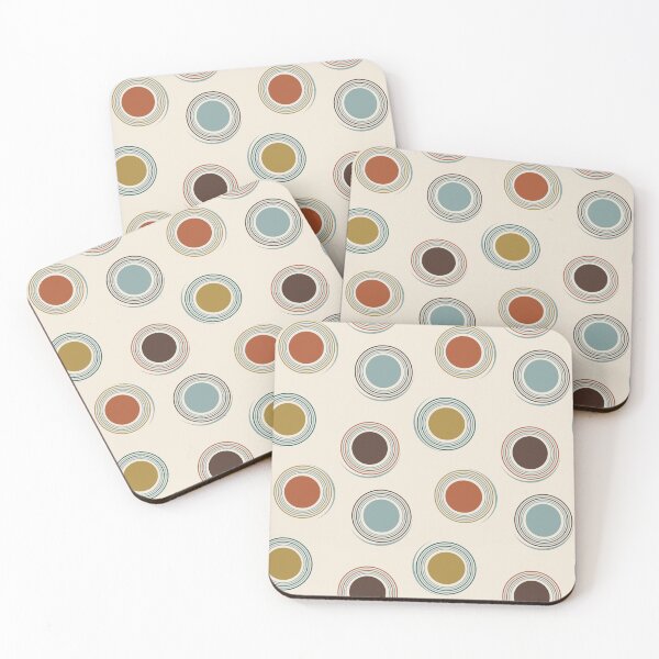 Item preview, Art Deco Circles and Dots on Eggshell designed and sold by TanglePatch.