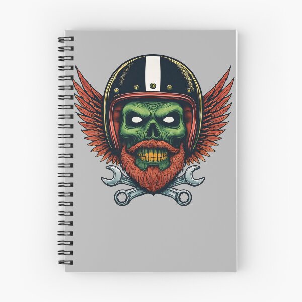 Item preview, Zombie in Motorcycle Helmet with Adjustable Wrench designed and sold by NightTimeJ.