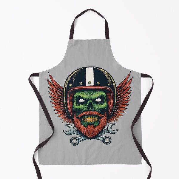 Item preview, Zombie in Motorcycle Helmet with Adjustable Wrench designed and sold by NightTimeJ.