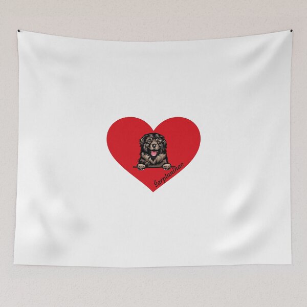 Item preview, Peeking Sarplaninac in Red Heart – Cute Dog Lover Design designed and sold by EmeraldeaArt.