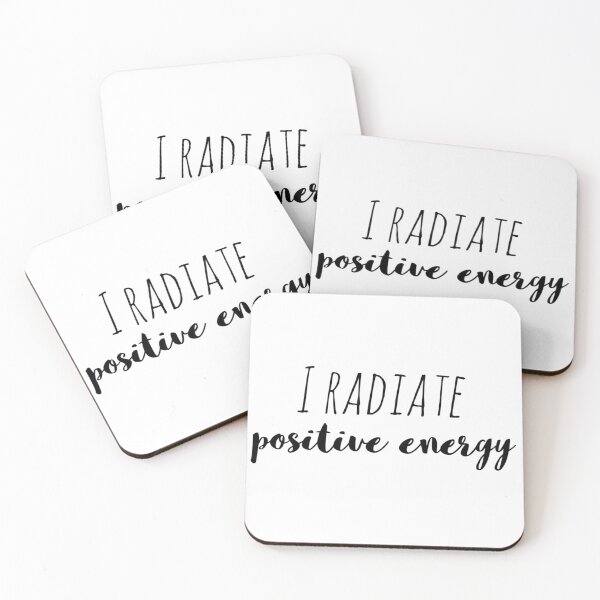 Item preview, I Radiate Positive Energy – Affirmation – Vibrant Life Typography Design designed and sold by Camila  Ardila.
