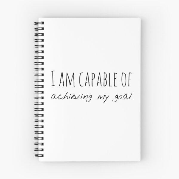Item preview, I Am Capable of Achieving My Goal – Affirmation – Determination Typography Design designed and sold by Camila  Ardila.