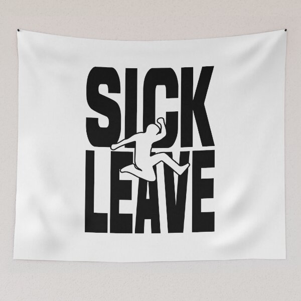 Item preview, Sick Leave – Funny Jumping for Joy Not Going To Work Humor Design designed and sold by ATC HERO.