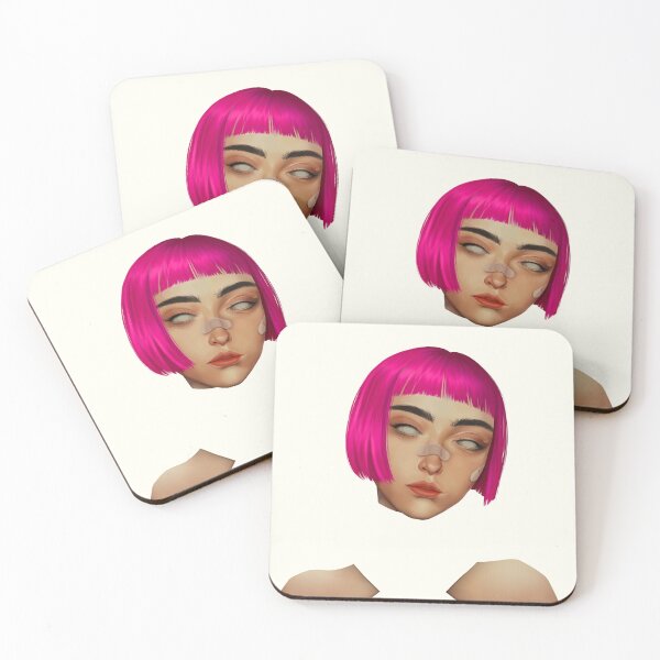 Item preview, Futuristic Android Girl – Neon Pink Hair Sci-Fi Portrait Art designed and sold by crisshasart.