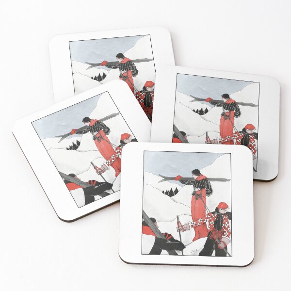 Item preview, Winter in Switzerland  Vintage Skiing    Art Deco designed and sold by TeeARTHY.