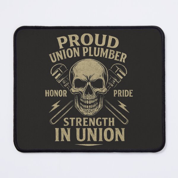 Item preview, Proud Union Plumber Skull – Strength, Honor & Pride – Vintage Pipefitter Design designed and sold by inkframe.
