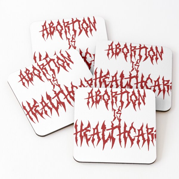 Item preview, Abortion is Healthcare Red Metal Font designed and sold by LonelyLampShop.