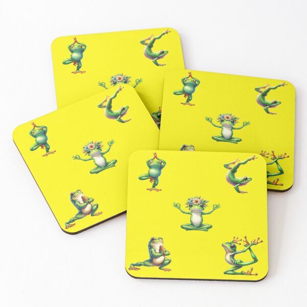 Item preview, Frogs in yoga designed and sold by BlueBee by Miona.