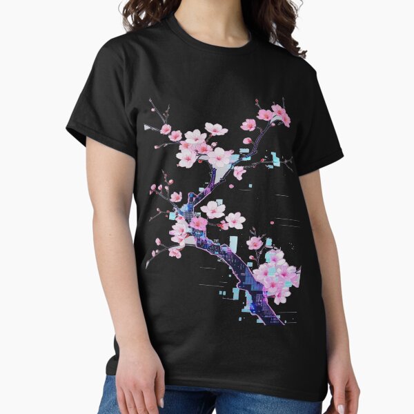 Item preview, Glitch Blossom – Cyberpunk Ukiyo-e Sakura2 designed and sold by radiationburn.