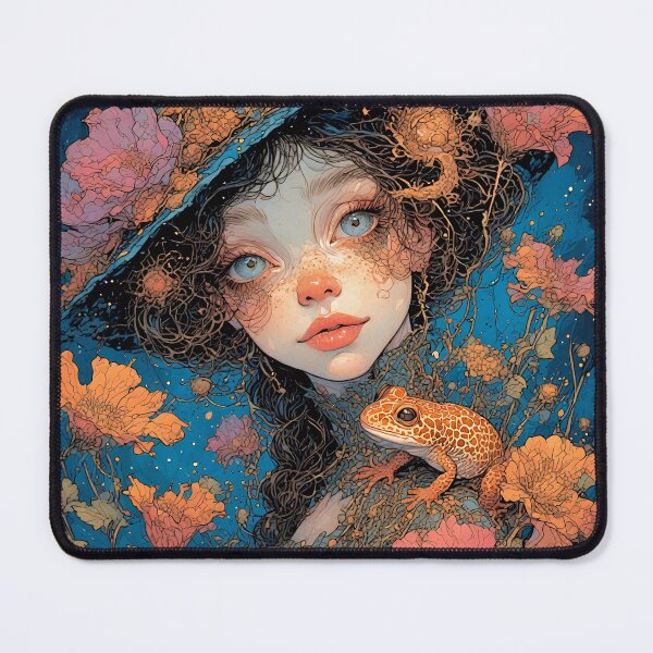 Item preview, A salamander and a girl in a mysterious forest. designed and sold by Natalia-Vlad.