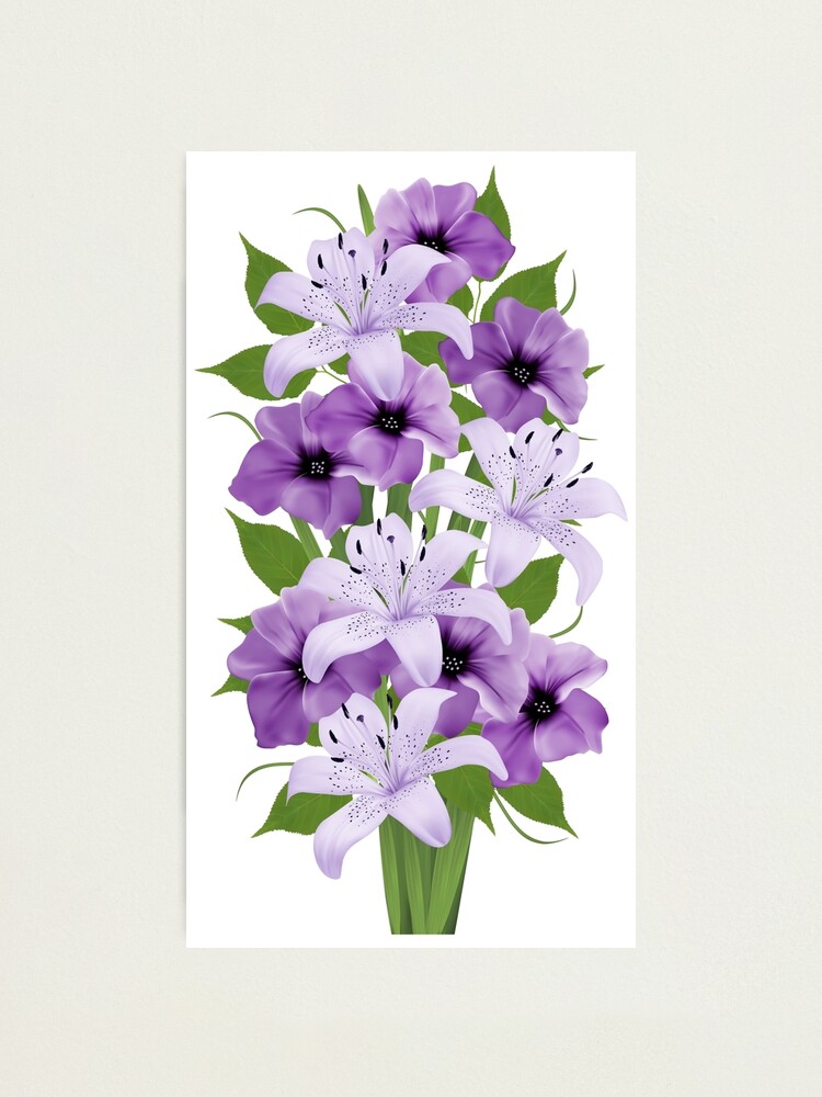 Lámina fotográfica «Flores moradas exóticas» de cindyfordyce | Redbubble