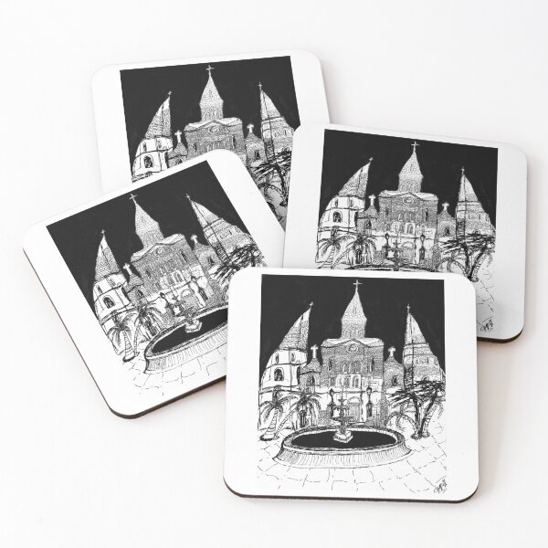 Item preview, Jackson Square Artist's Drawing (St Louis Cathedral, New Orleans) designed and sold by hogelstick.