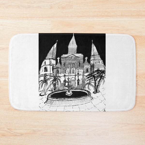 Item preview, Jackson Square Artist's Drawing (St Louis Cathedral, New Orleans) designed and sold by hogelstick.