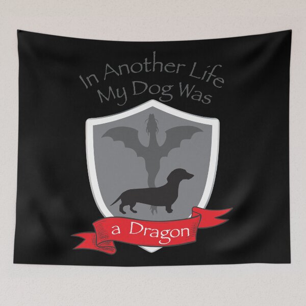 Item preview, My Dog Was a Dragon in a Past Life – Funny Pet Fantasy Design designed and sold by SnarkSharks.