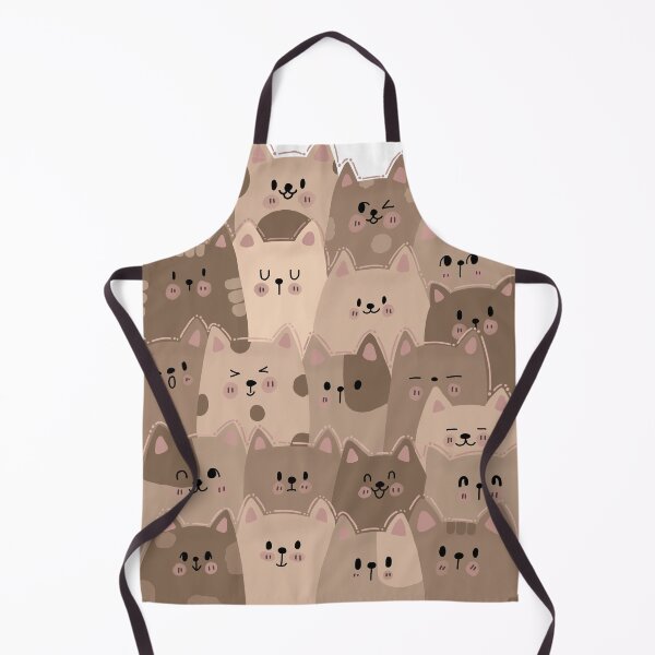 Item preview, Expressive Cat Crowd – Brown Pattern designed and sold by OuOi.