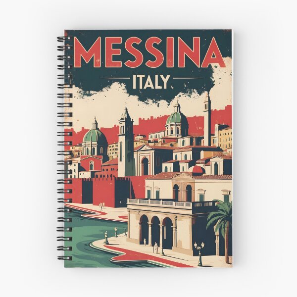 Item preview, Messina Italy Vintage Travel Tourism designed and sold by TravelersGems.