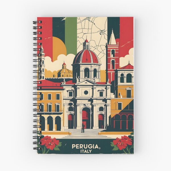Item preview, Perugia Italy Vintage Travel Tourism designed and sold by TravelersGems.