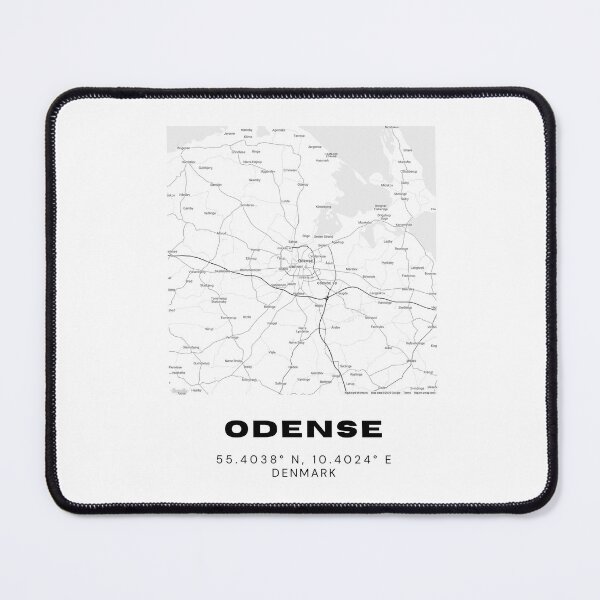 Item preview, Odense Denmark Map Art – Modern Monochrome Poster designed and sold by RM-Journey.