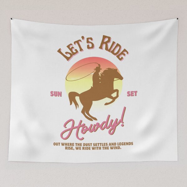 Item preview, Cowboy Riding Behind Sunset designed and sold by T&B.