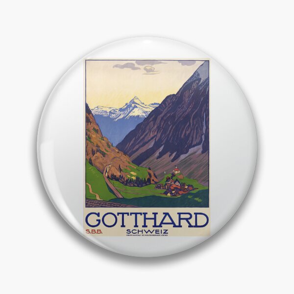 Item preview, Vintage Gotthard Pass Switzerland Poster designed and sold by TeeARTHY.