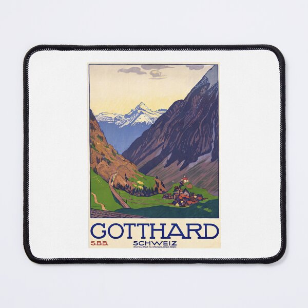 Item preview, Vintage Gotthard Pass Switzerland Poster designed and sold by TeeARTHY.