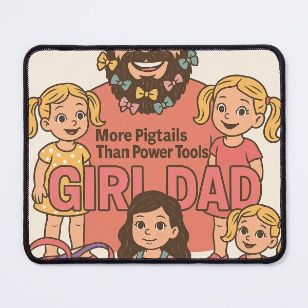 Item preview, Girl Dad: More Pigtails than Power Tools designed and sold by iMIGHTwearTHAT.