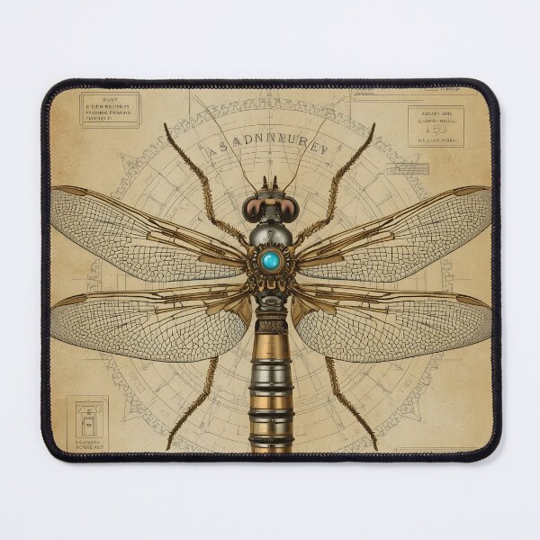 Item preview, Steampunk Drawing Mechanical Dragonfly designed and sold by The Dream Lab.